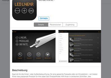 The LED Linear™ product configurator - now available as tablet app!