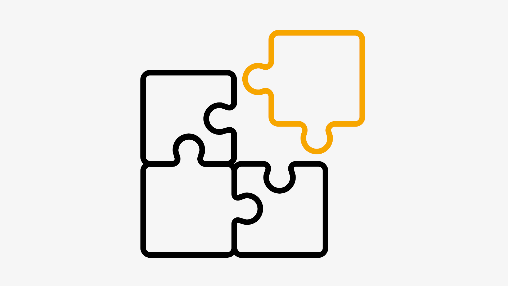 icon with puzzle tiles, symbol for matching pieces